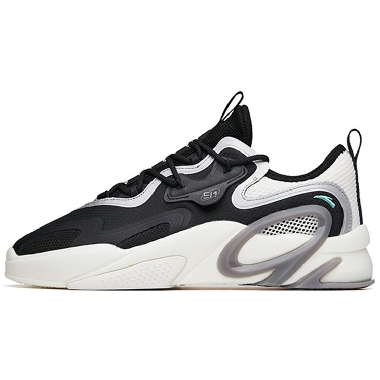 New Anta AT91 Low-Top Skateboard Shoes Men's Black White Gray 112218072-2