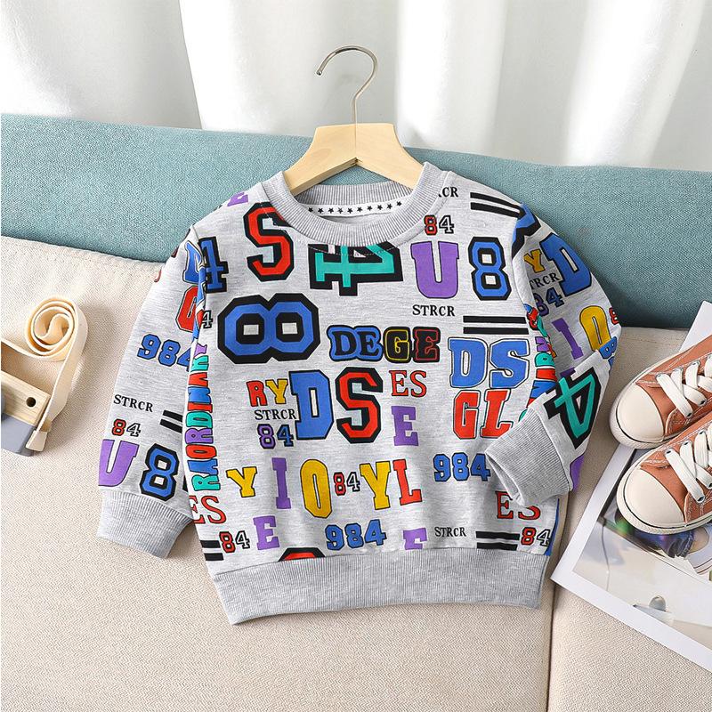 Children's Hoodie Undercoat Spring and Autumn Boys and Girls Cartoon Single Hoodie
