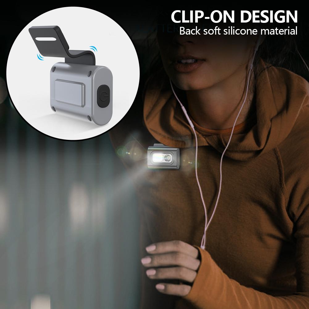 1Pc High Brightness COB LED Headlight Camping Visibility Jogging LED Light Safety Magnet Clip on Running Light Outdoor Sport