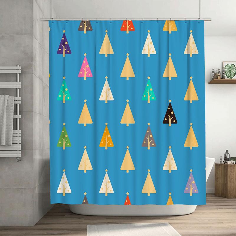 

Tu Shower Curtain Set Waterproof Farmhouse Pattern Bathroom Decor Modern Fabric Liner Vintage Rustic Home Textile Accessories W60H190(CM)-1 Pcs