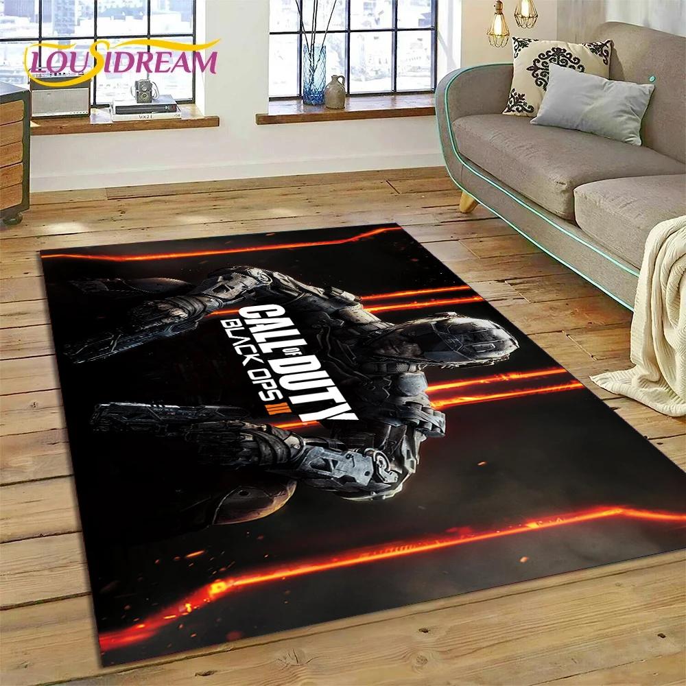 Call of Duty War Game Gamer COD Teppich für Schlafzimmer Wohnzimmer Zuhause Sofadekoration, Kinder Spiel Große Dekoration Bodenmatte Geschenk