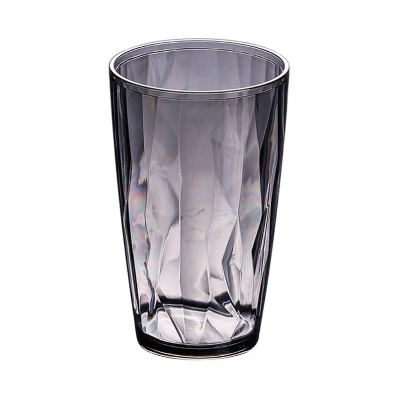 Acrylic Drinking Glasses 490ml Shatterproof Water Tumblers Unbreakable Beer Cup R7UB