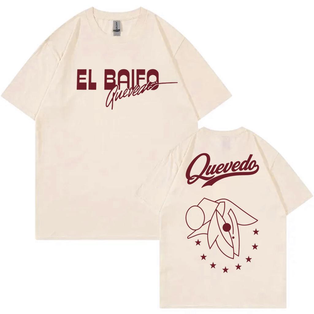 Rapper Quevedo 2026 New Album El Baifo Print T Shirt High Quality Fashion Oversized Tshirts Unisex Unisex Casual 100cotton Tshirt