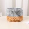 1Pc Handmade Cotton Rope Storage Basket - for Sundries, Keys, Desktop & Coffee Table Organizer