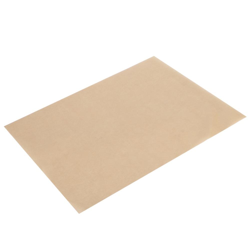 100pcs Brown Parchment Paper Sheets Non-Stick Surface Steaming Paper Barbecue Steaming Cooking