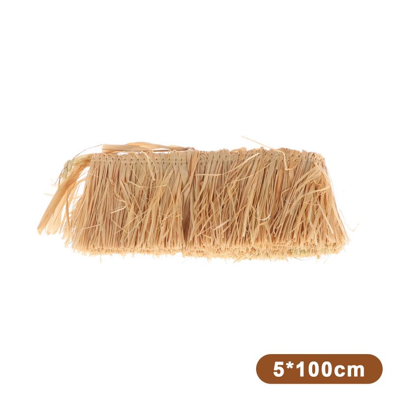Suministro Natural para el Hogar Adorno para Casa de Huéspedes Borlas de Paja Guirnalda de Hierba Lafite Decoración de Pared de Fondo Adorno de Flecos de Yute
