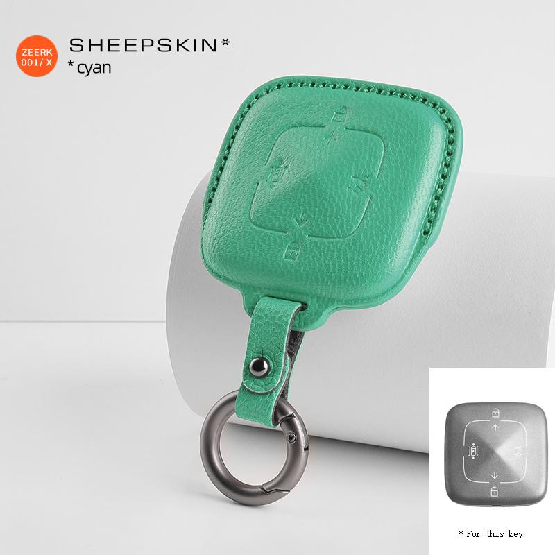 car Key protection shell Sheepskin For For zeeker 001 009 zeeker X intelligent Bluetooth key case Auto keychain accessories