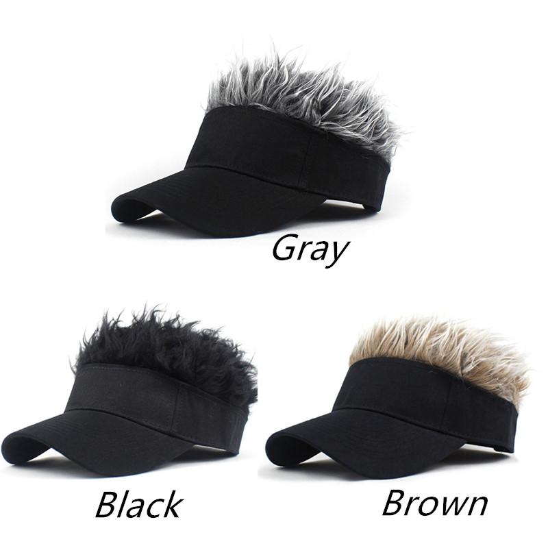 Unisex Spiked Hairs Wig Hat With Spiked Wigs Outdoor Sunshade Baseball Cap Sunhat Fancy Performance Casual Hip-Hop Dance Visor