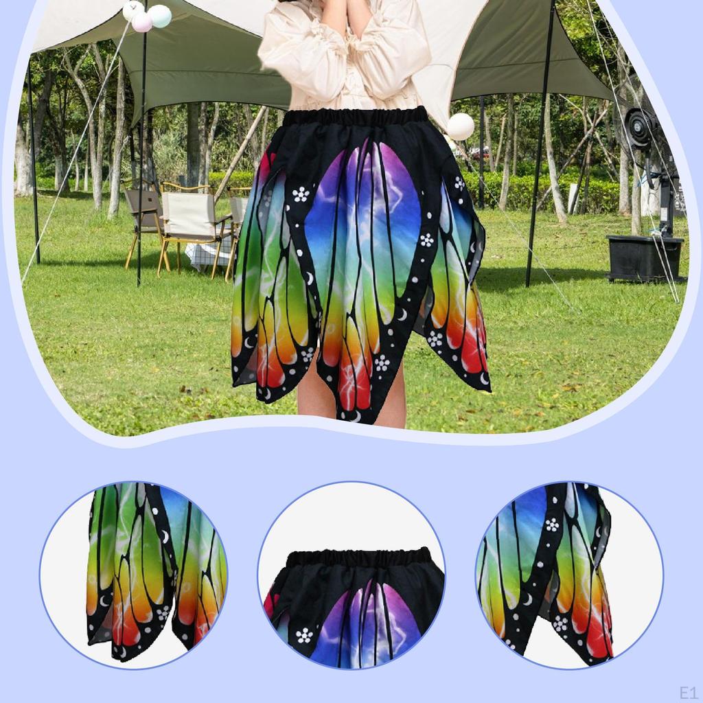 Schmetterlingskostüm Rock für Kinder, Kleidung mit elastischer Taille, Outfit, Cosplay-Zubehör,