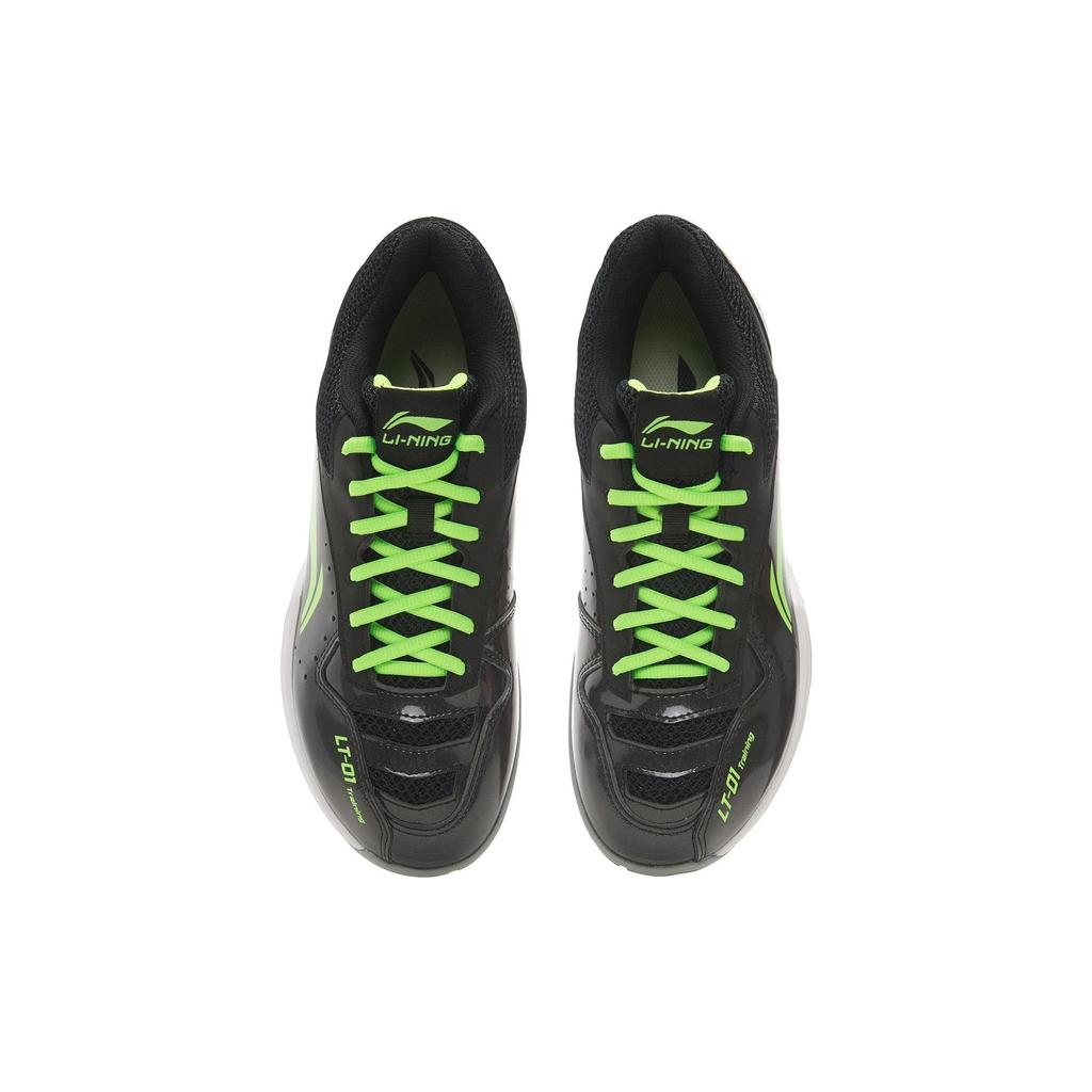 New LiNing Thunder Series Training Anti Slip And Wear Resistant Breathable Low Top Badminton Shoes Unisex Black AYTS024-3