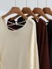 Women's Backless Knitted Pullover: Large, Round Neck, Long Sleeve, Oversized Wool Sweater