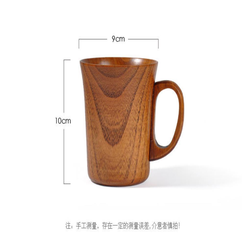 280 ml kaffekrus stor kapasitet japansk stil tekopp naturlig jujube tre øl melk te vann kopp med håndtak Drikkevarer