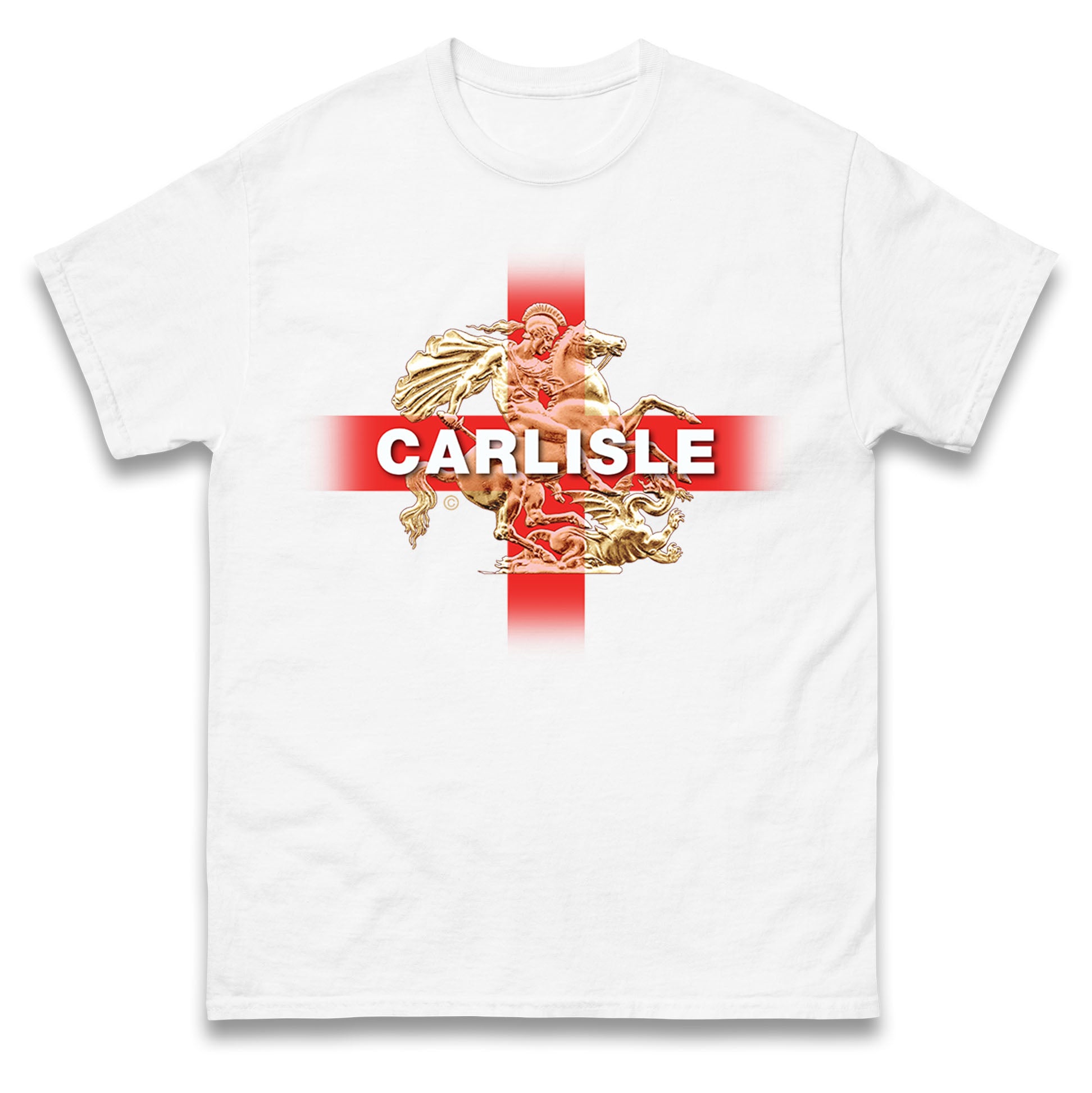 Carlisle England St George & The Dragon Mens T Shirt Womens Tops Tees 3XL