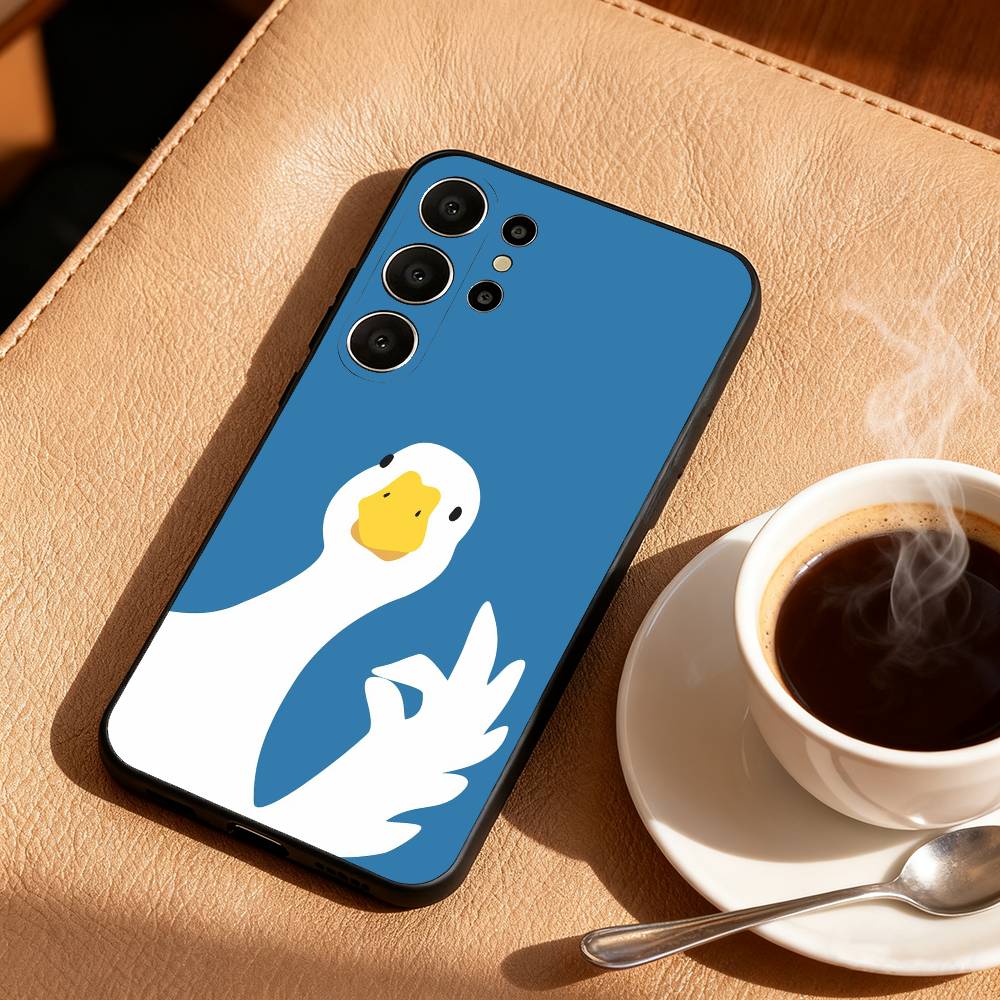 Funny D-Duck D-Daily Phone Case For Samsung S26,S25,S24,S21,S22,S23,S30,Ultra,S20,FE,Lite,10,9,Black Cover