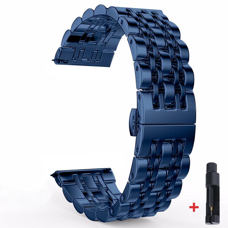 22mm 20mm Band for Samsung Galaxy Watch 3 41 45mm 46mm 42mm Gear S3 Steel Strap Active2 40 44mm Metal Loop for Amazfit BIP 2 GTR