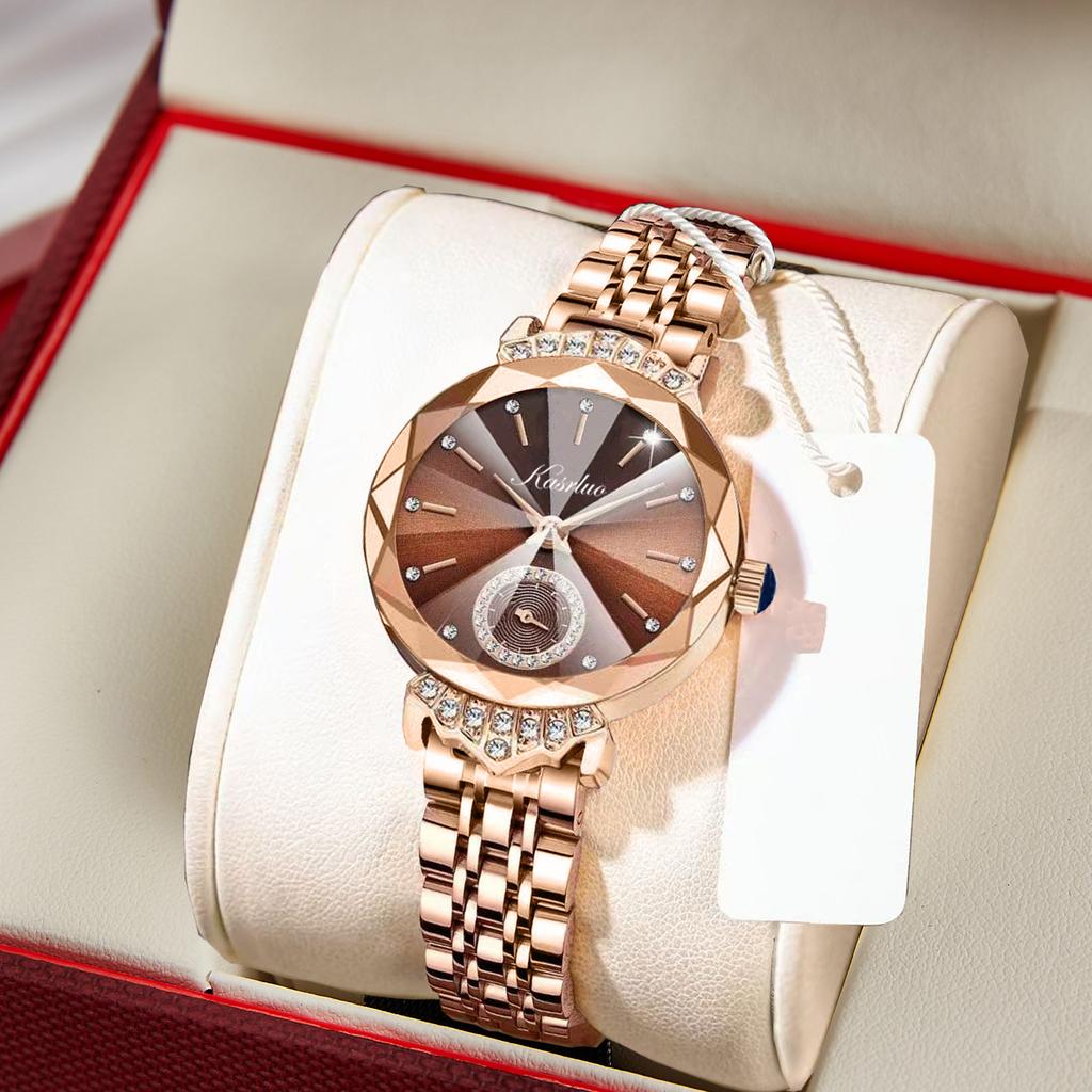 Ladies Watch Valentine'S Day Gift For Girlfriend High-Value Fashionable Versatile Waterproof Diamond-Encrusted Quartz Watch