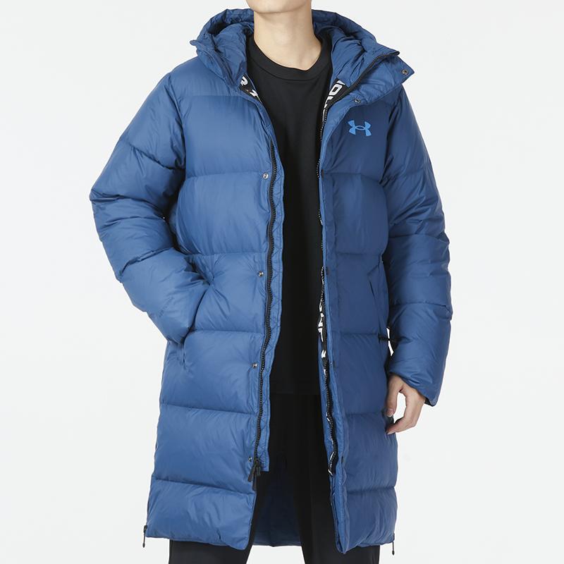 Under Armour Sports Casual Warm Windproof Down Jacket Men Outerwear Blue 1375448-437
