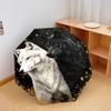 1 PC Automatic Folding Umbrella - Two Wolves Pattern, Portable & Foldable Design with 8 Ribs, Christmas Birthday Gifts