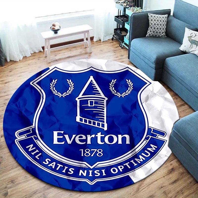 Everton F.C Round Area Rug,Carpet Rug for Living Room Bedroom Sofa Playroom Decor,Non-slip Floor Mat