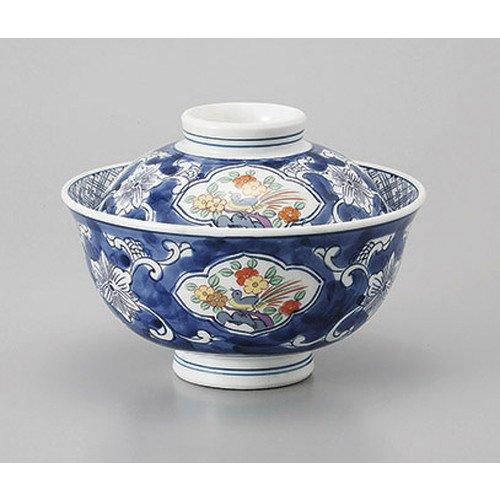 Large tea bowl with lid, flower and bird lid bowl [15.7 x 11.3cm] [Restaurant, inn, Japanese tableware, restaurant, commercial use, tableware]