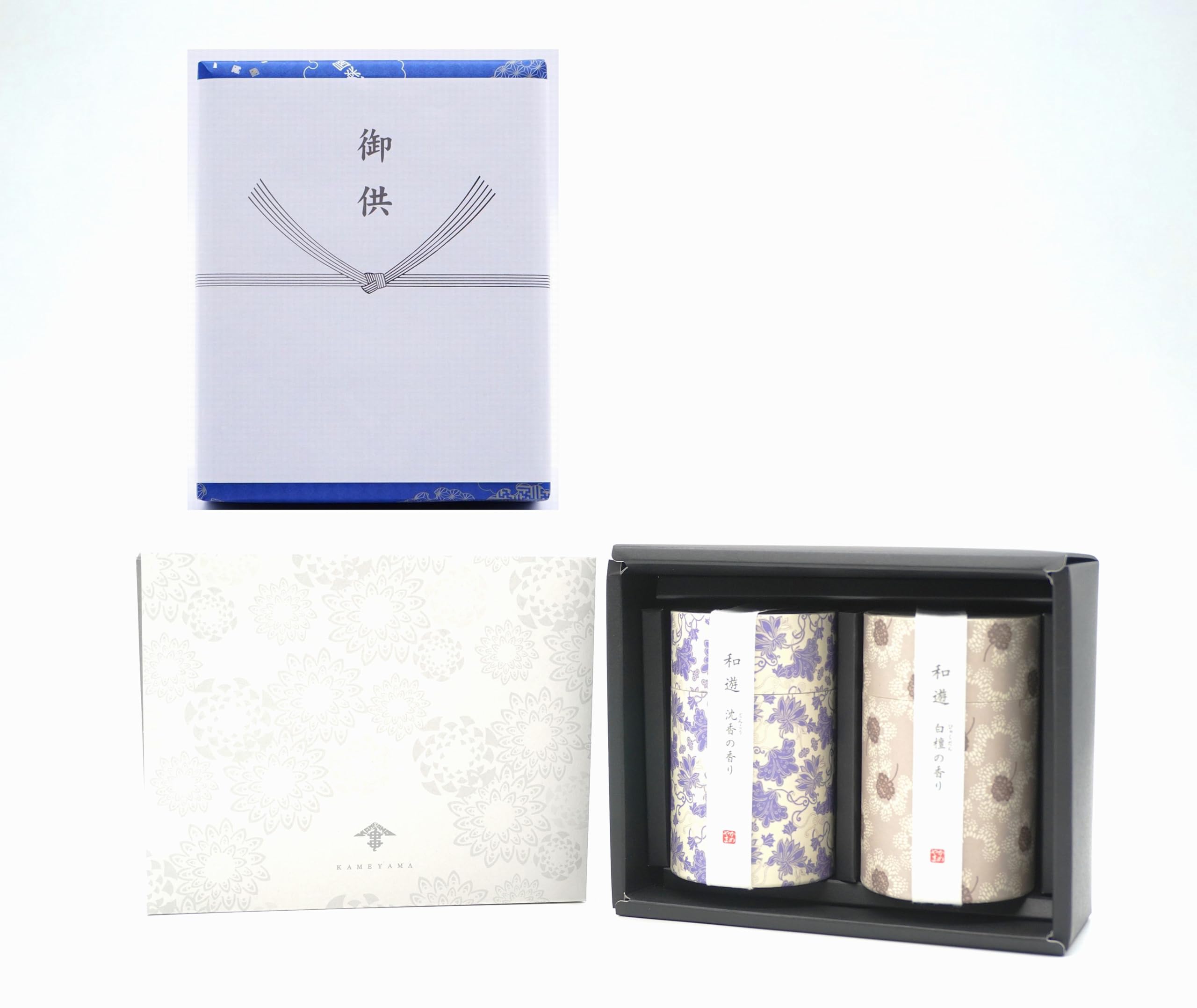 

Wa-Yu Assorted Incense Sticks (Sandalwood and Agarwood Scents) Mini Size, Low Smoke, Gift Wrapping and Noshi Wrapping Included, Perfect for Mourning,