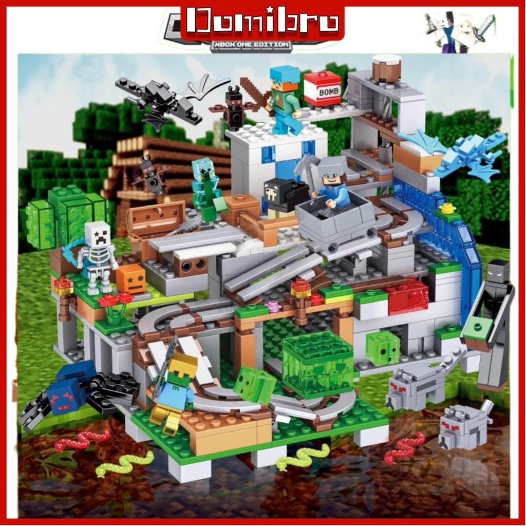 MC Building Block Farm and Villages Field Cave Trap Leksaker för barn