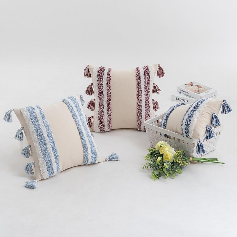 Poduszka Tuftowana Ins Wiatr Boho Etniczny Styl Poszewka na Poduszkę Salon Sofa Okno Wykusz Poszewka z Frędzlami