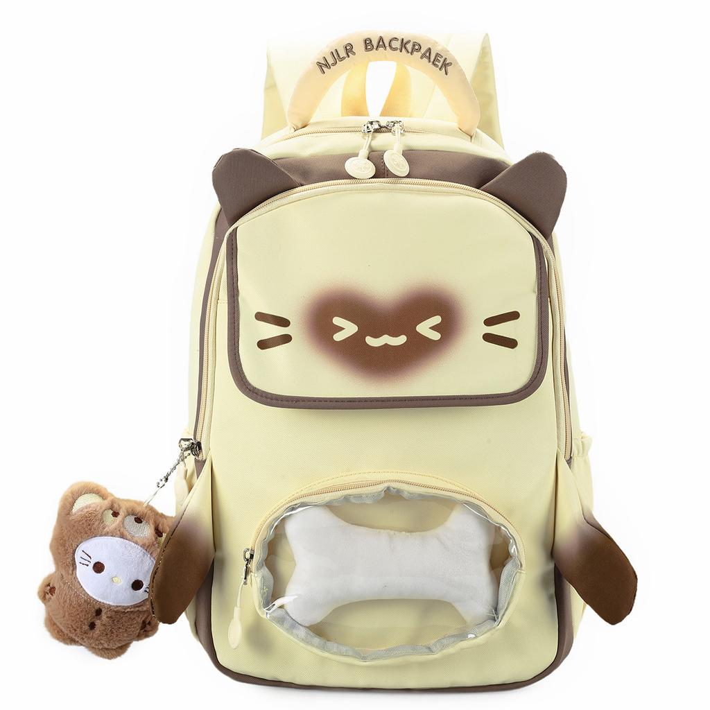 Schoolbag Backpack Japanese Printed Cute Girl Backpack Transparent Large Capacity College Style Campus Class Student School Bag
