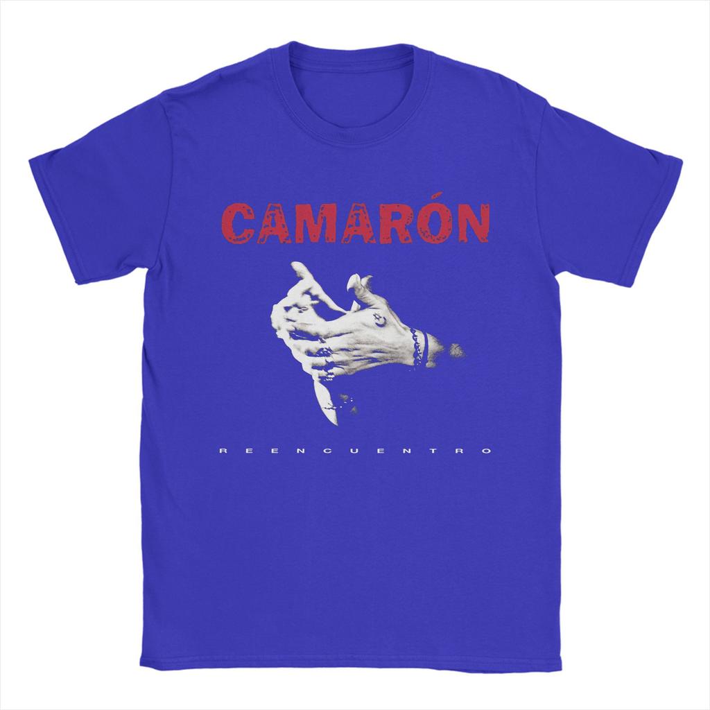 Camiseta para Hombre Camarones De La Isla Cantante de Flamenco Camiseta de Algodón Manga Corta Camisetas de Camarones de la Isla Cuello Redondo mercancía Tallas Grandes