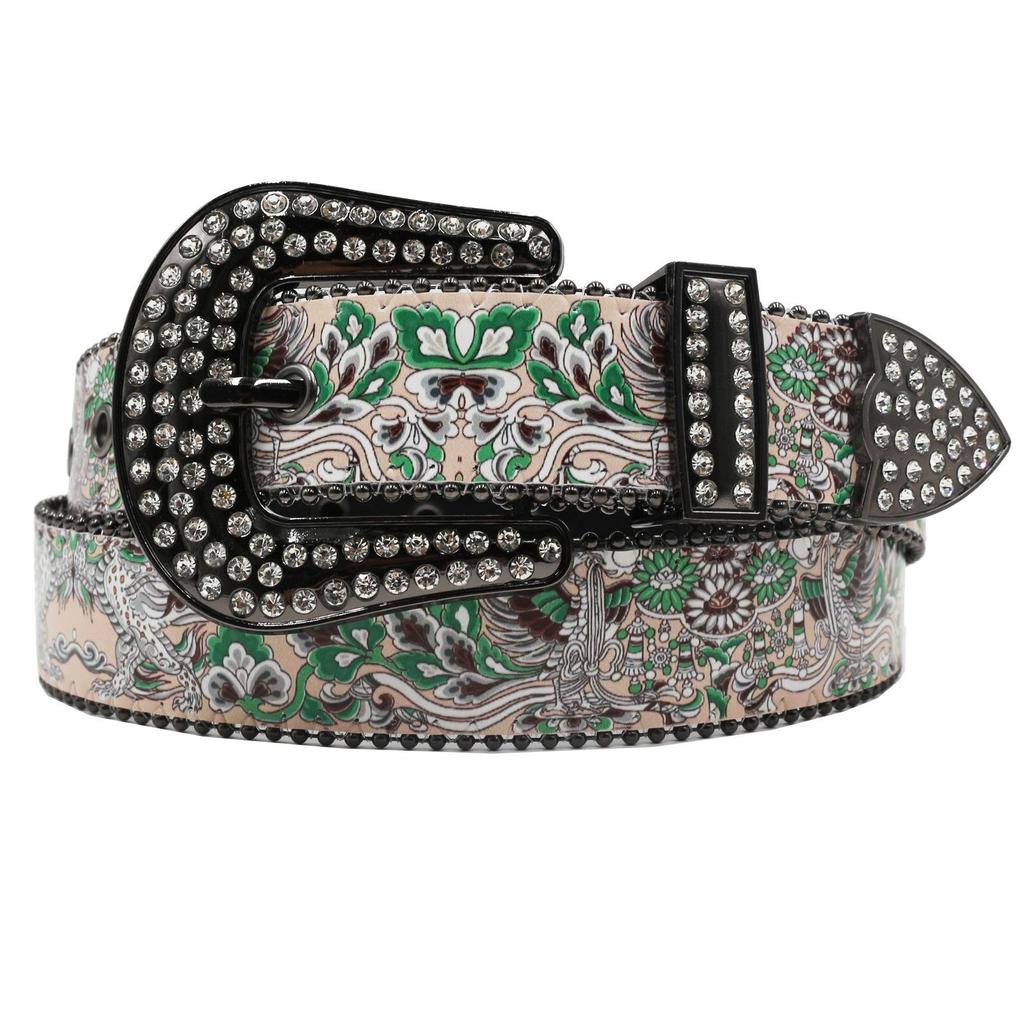 New Y2K Floral Rhinestone Belt: Chic Sexy European & American Style, High-End Women's Fashion Accessory