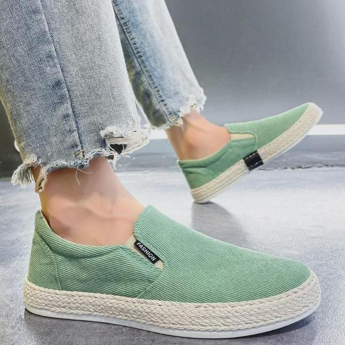 Tênis Casuais Slip-On de Lona Brancos Masculinos para Primavera, Respiráveis Estilo Old Beijing