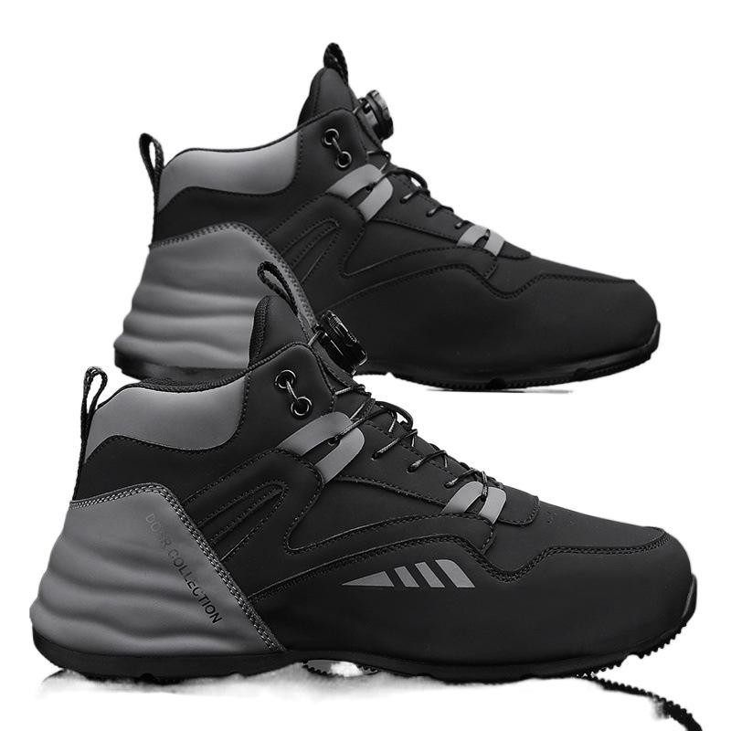 High-top Autumn and Winter Sports Running Shoes Basketball Rotating Button Medium-top Bottom Dad Shoes Casual Shoes