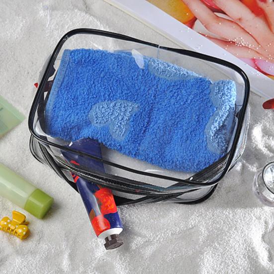 Kozmetik Çantası Fermuar Kapatma Şeffaf Organizatör Malzemeleri Banyo için Büyük Kapasiteli Depolama Kese