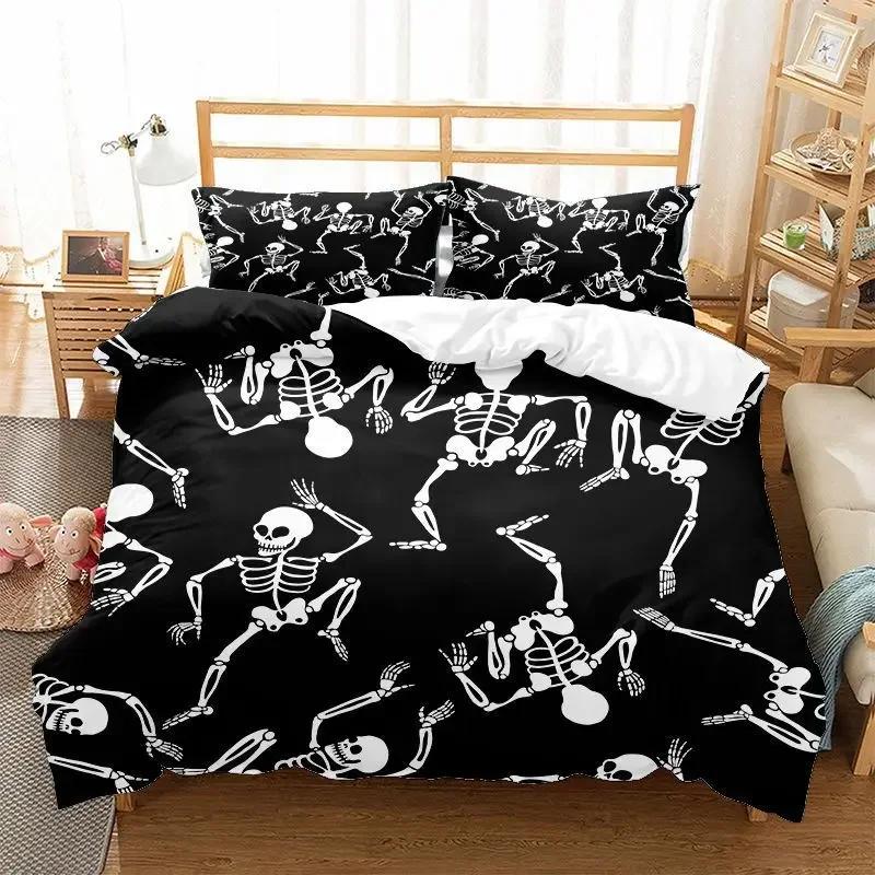 Black And White Milk Pattern Bedding Set Simple Style Soft And Comfortable Duvet Cover Set 3-Piece Children's Duvet Cover Set