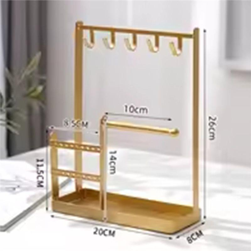 Multifunctional Jewelry Display Rack Earring Necklace Organizer Stand Women Bracelet Watch Desktop Storage Rack For Home