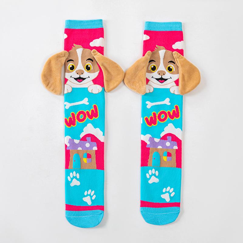 Cartoon Funny Knee Stockings Animal Patten Long Socks Girls Ladies Breathable Socks