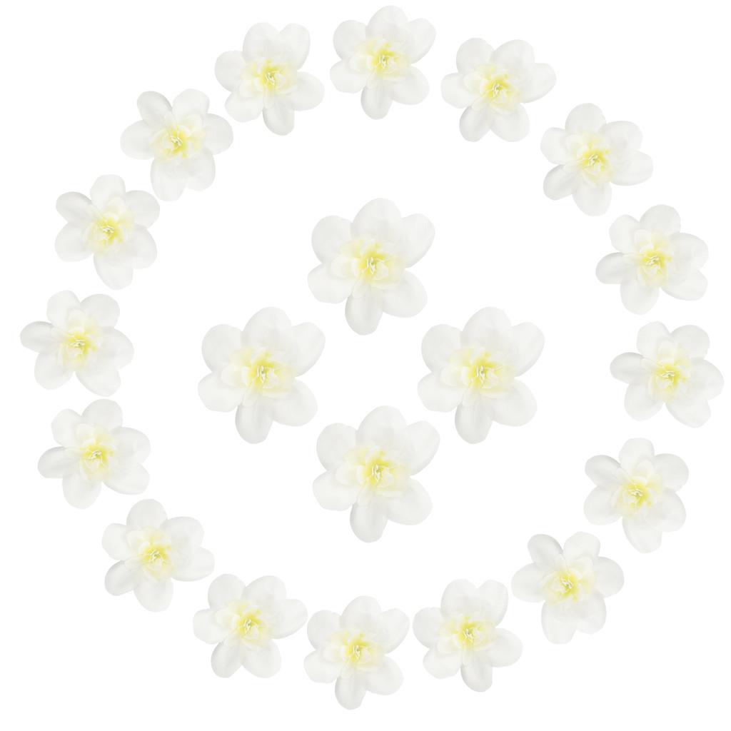20Pcs Artificial Cattleya Flower Head Fake Cattleya Heads Bulk Artificial Flowers for DIY Wedding Bouquets Party Home Decoration