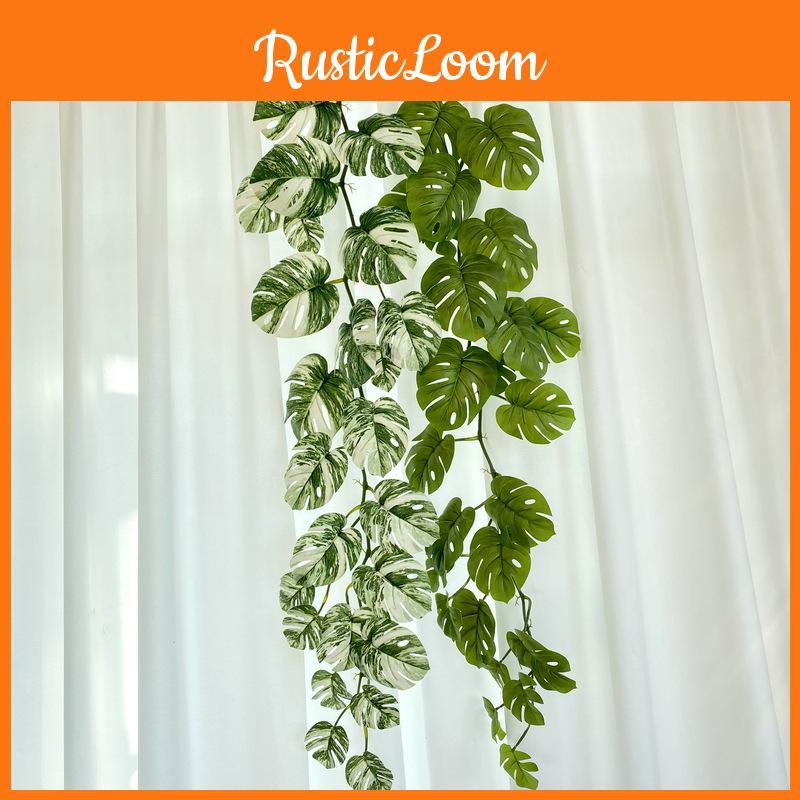 Monstera Deliciosa Artificial 120cm Green Leaf Wall Hanging For Indoor Decor