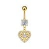 Heart Bow Pendant Belly Button Ring For Women Girls Body Piercing Stainless Steel Navel Ring Beach Jewelry
