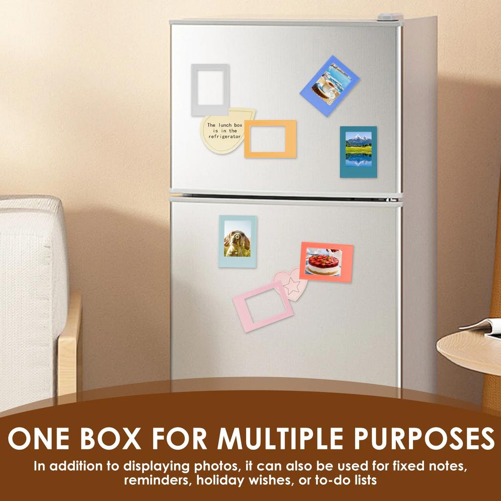 10 sztuk magnetycznych ramek na zdjęcia na lodówkę 2,1x3,1 cala Kolorowe magnesy na zdjęcia do lodówki Album na papier do filmów Fujifilm Instax