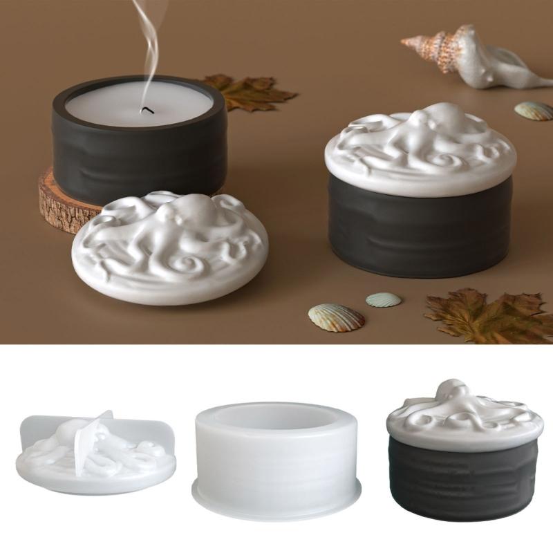 Storage Container Mould Reusable Silicone Octopus Mold For Crafting Decorative Storage Boxes And Unique Resin Home Decoration