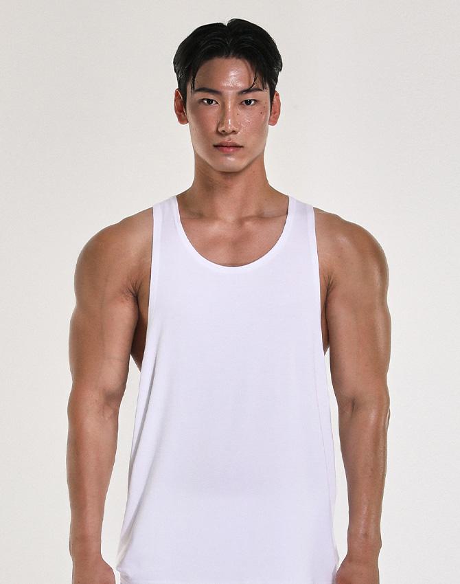 Rvd Tencel Modal Wide Plain Stringer (White) Black/L