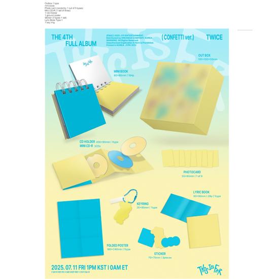 TWICE 4º ISTO É PARA (CONFETTI ver.) - Data de lançamento 2025-07-11