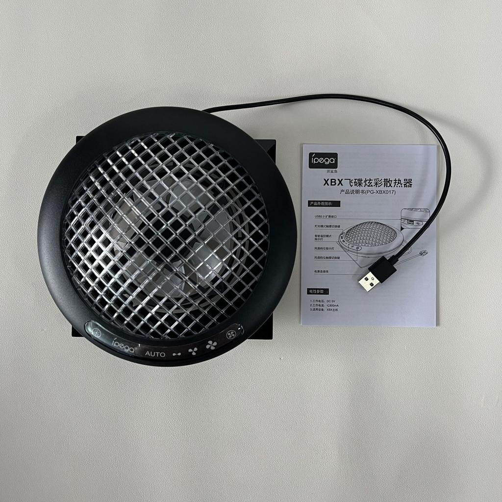 UFO Cooling Fan with 11 RGB Lights, Auto Cooling System Fan Speed Adjustable By Temperature for Xbox Series X Console, Low Noise, 3 Speed, USB Port