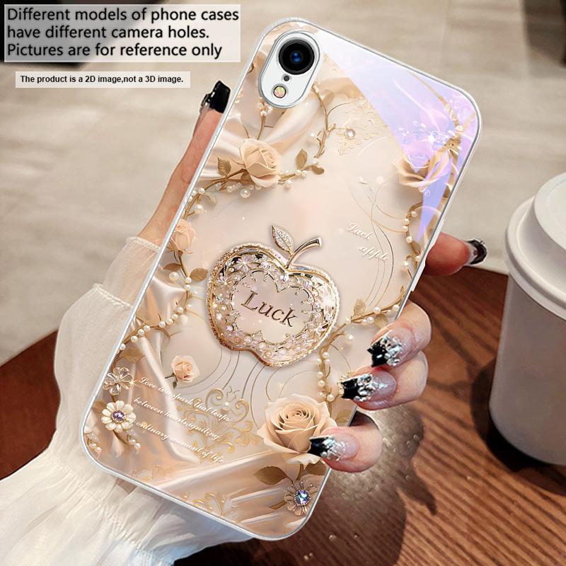 Lucky and Romantic Love For iPhone 17 Air 16 E 15 14 13 Plus 12 Mini 11 17 Pro Max XR Xs Max 16E 7 8 Tempered Glass Phone Case