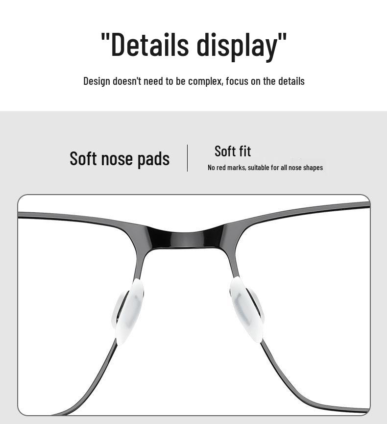 2023 Ultra-Lightweight Screwless Steel Square Myopia Glasses for Small Faces