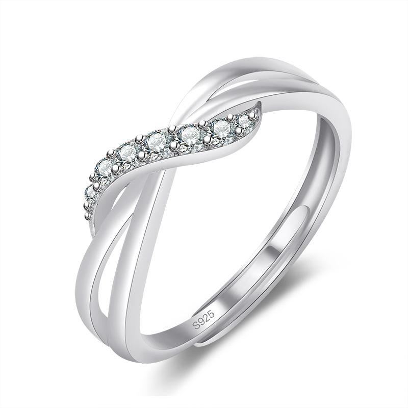 

Корейское Модное Волнообразное Кольцо из Меди Розового Золота Геометрического Стиля StyleB