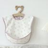 Waterproof Cotton Baby Apron: Stain-Resistant PU Reversible Bib with Pocket for Toddlers and Infants.