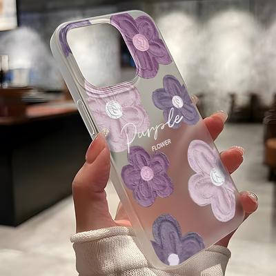 Mobile Phone Cases for iPhone 11 13 15 Pro Max 12 14 Pro Max Case iPhone 16 15 Plus 13 Pro 12 Frosted Texture Painted Cartoon Flowers
