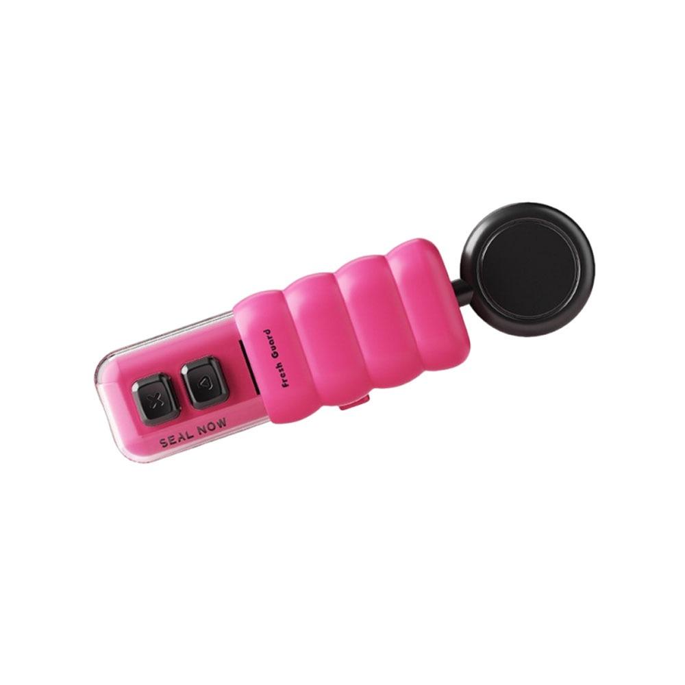 

Magnetic Suction Mini Sealing Machine Hand Pressed Handheld Design Plastic Bag Sealer Moisture Protection USB Rechargeable рожевий